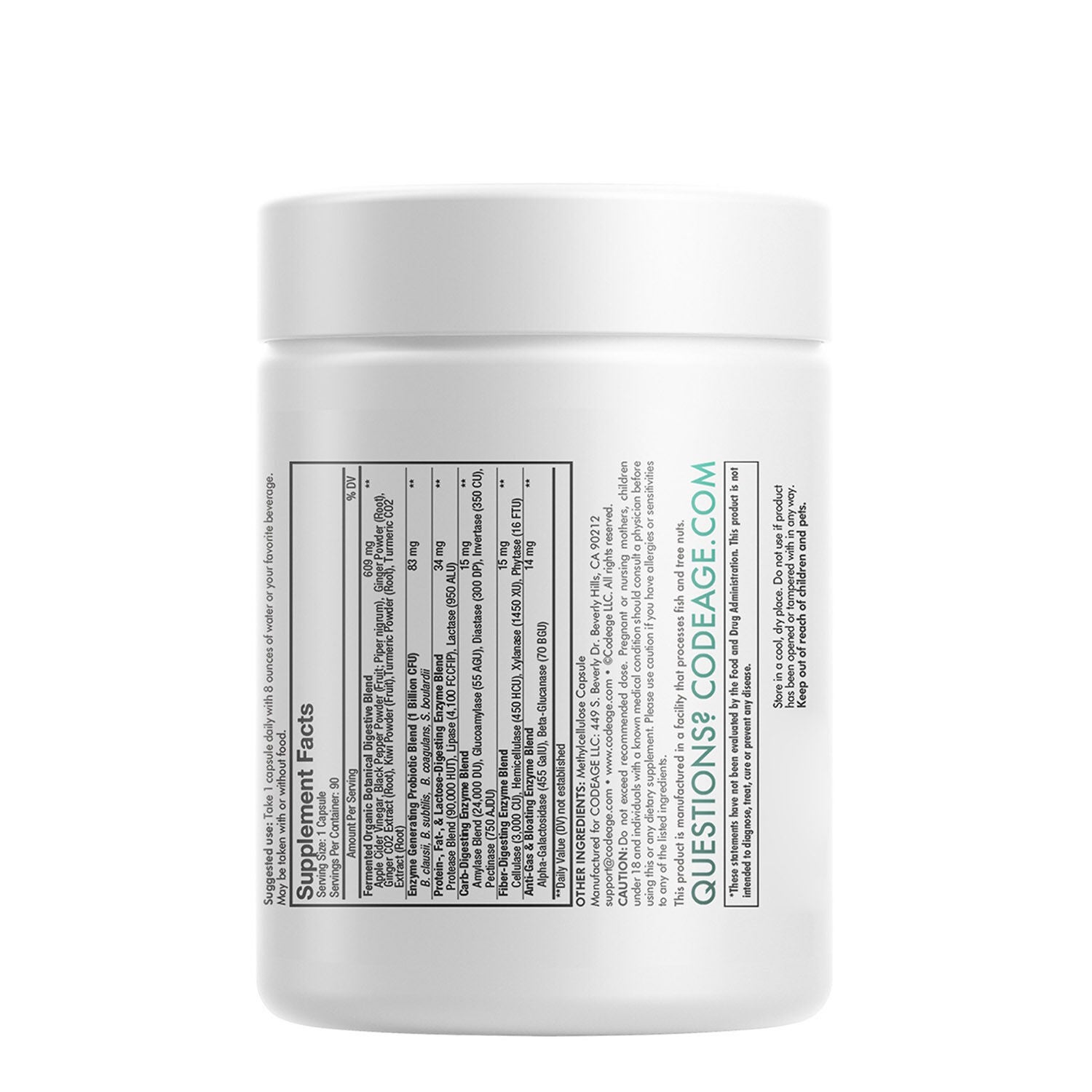 Codeage Fermented Digestive Enzymes with Probiotics & Prebiotics
